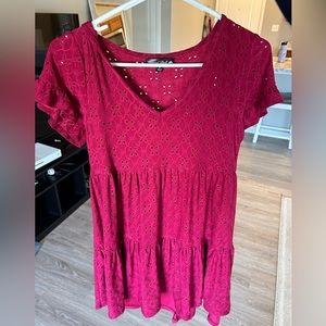 Wine color dress